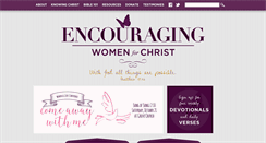 Desktop Screenshot of encouragedinchrist.org